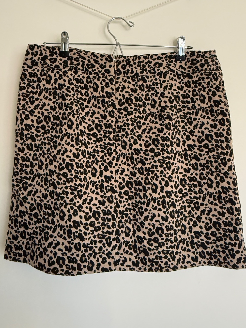 LOFT Leopard Print Mini Skirt - Beige and Black